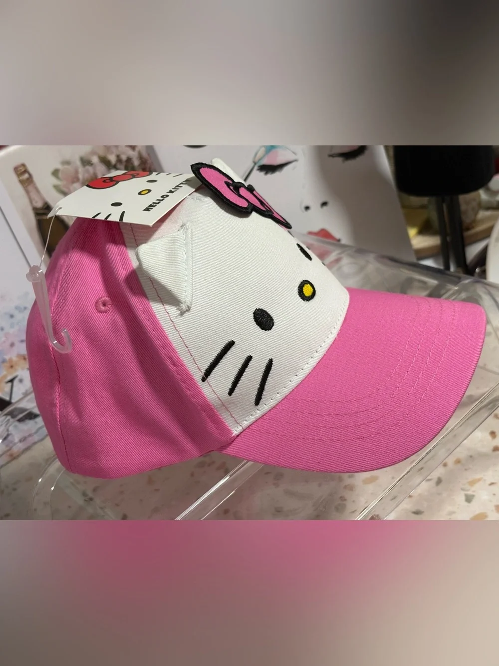 NWT Girls Hello Kitty Adjustable Baseball Cap